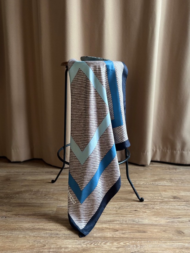 geometric frame silk scarf-5150-8