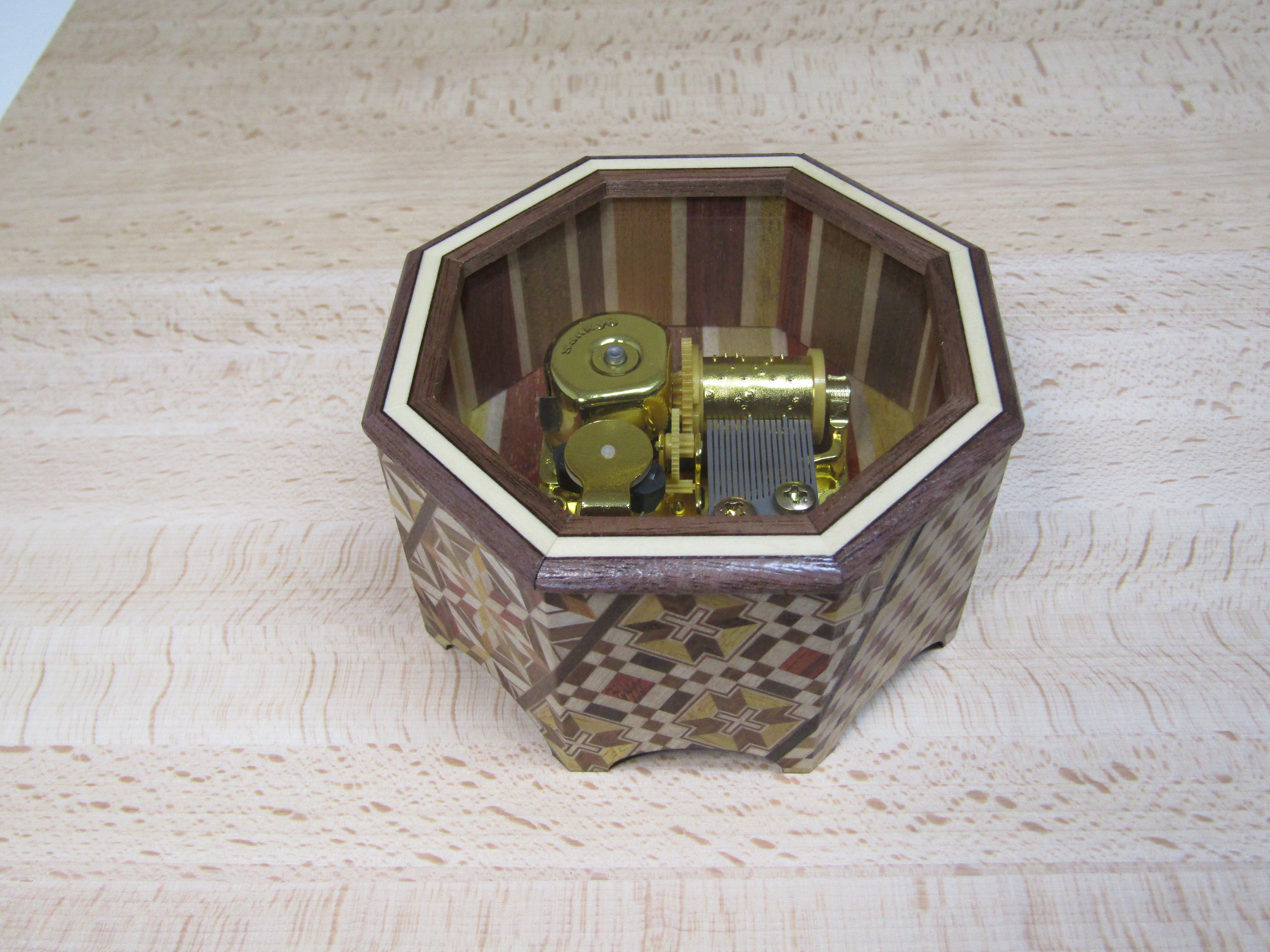 箱根寄木細工 八角オルゴール 糸 中島みゆき | kiroshop