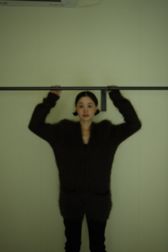 MOON TREE PLANET - Mohair Cardigan dark brown