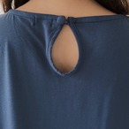 夏に涼しく着られる Aラインノースリーブワンピース｜ブルー｜サムネイル5