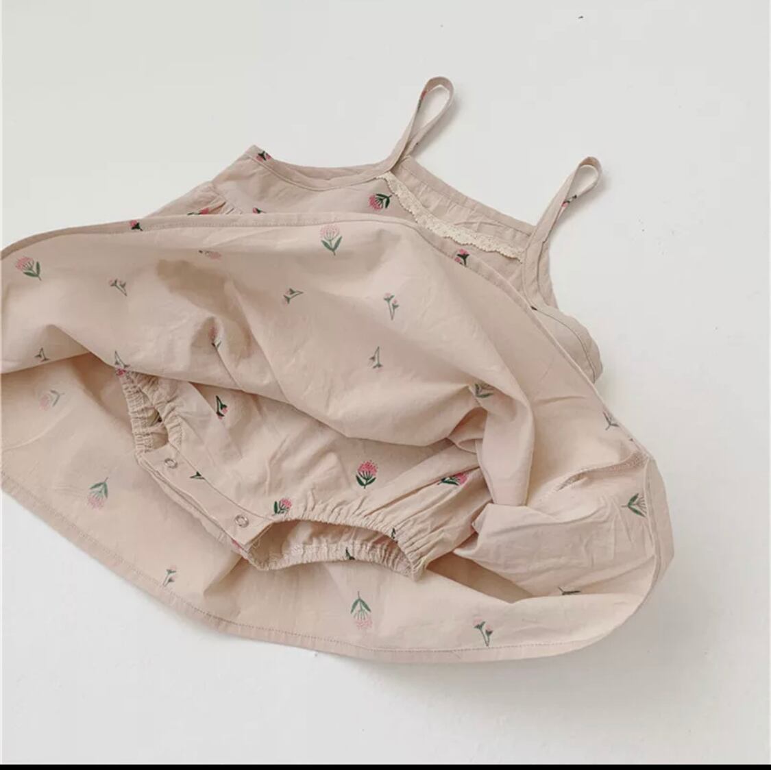即納フラワーキャミソールワンピース》》》》》ロンパース ドレス 海外子供服 プチプラ 夏 ナチュラル