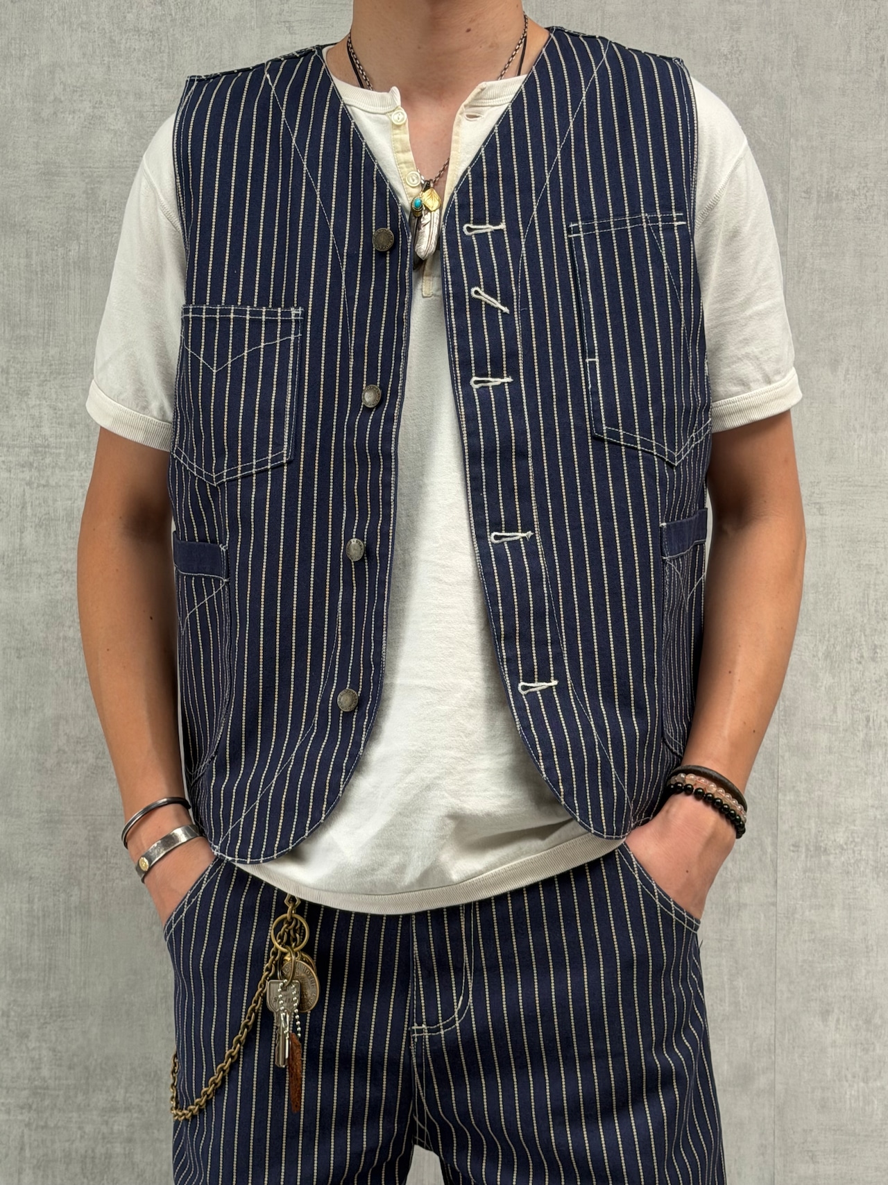 Classic Wabash Stripe Work Vest