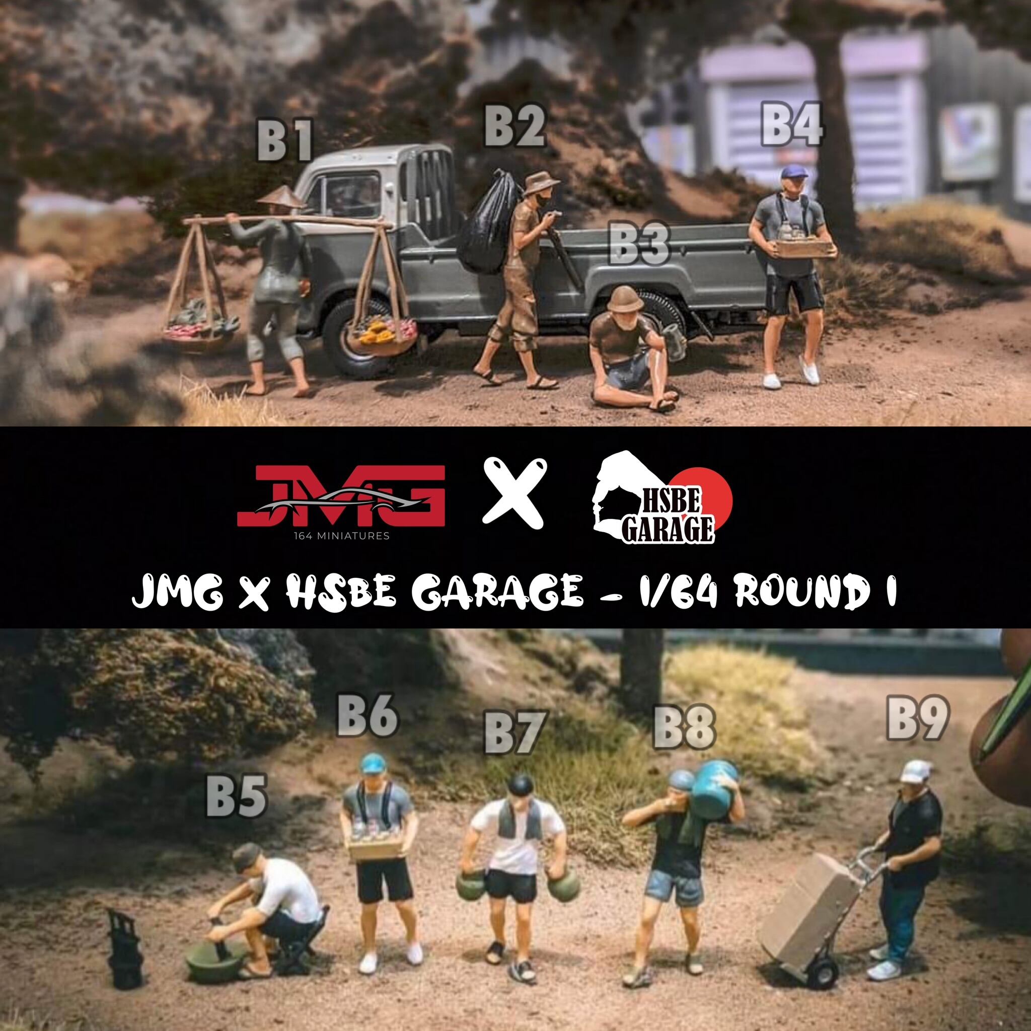 6月中旬発送予定」JMG x HABE GARAGE 1/64 フィギュア シリーズ1 6月中旬発送予定」JMG x HABE GARAGE 1/64 フィギュア シリーズ1