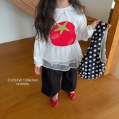 韓国子供服 / ninibello / Tomato Patch T-shirt  / 長袖Ｔシャツ *XS~XXL*
