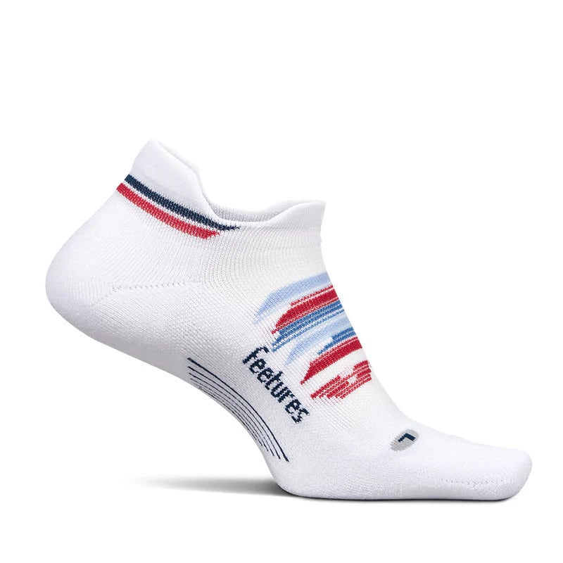 Feetures(フィーチャーズ)ELITE LIGHT CUSHION NO SHOW TAB - Spangled ランニングソックス メンズ・レディース