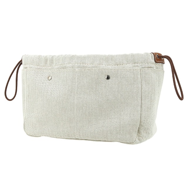 Used HERMES エルメス フールビ 25 バッグインバッグ トワルシェブロン バレニア ポーチ 超美品