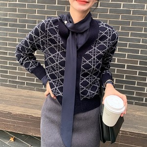 wool knit argyle tops(2color)＜t2517＞