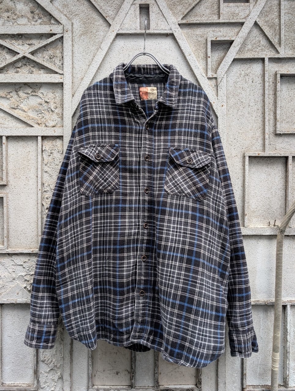 "RUFF HEWN" flannel check shirt