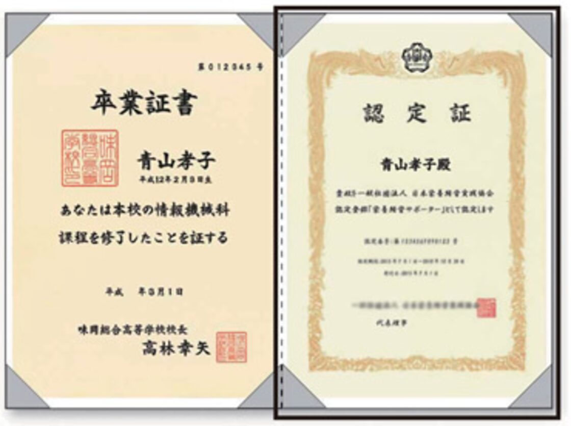 スタンド付証明書ホルダー（両面証書タイプ） | PAY ID
