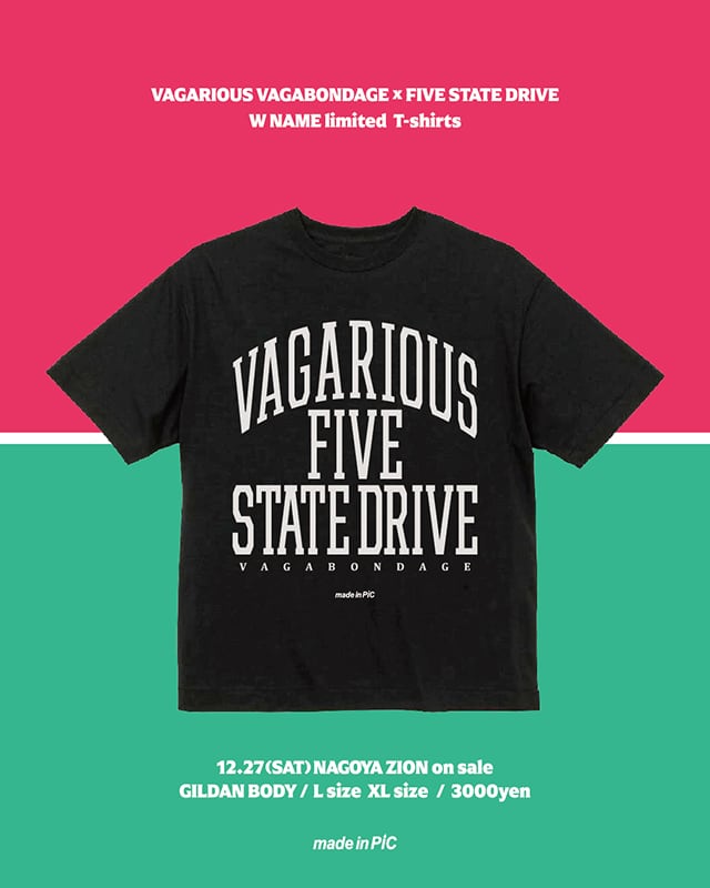 VAGARIOUS VAGABONDAGE x FIVE STATE DRIVE○コラボTEE | PICTURE MOUSE