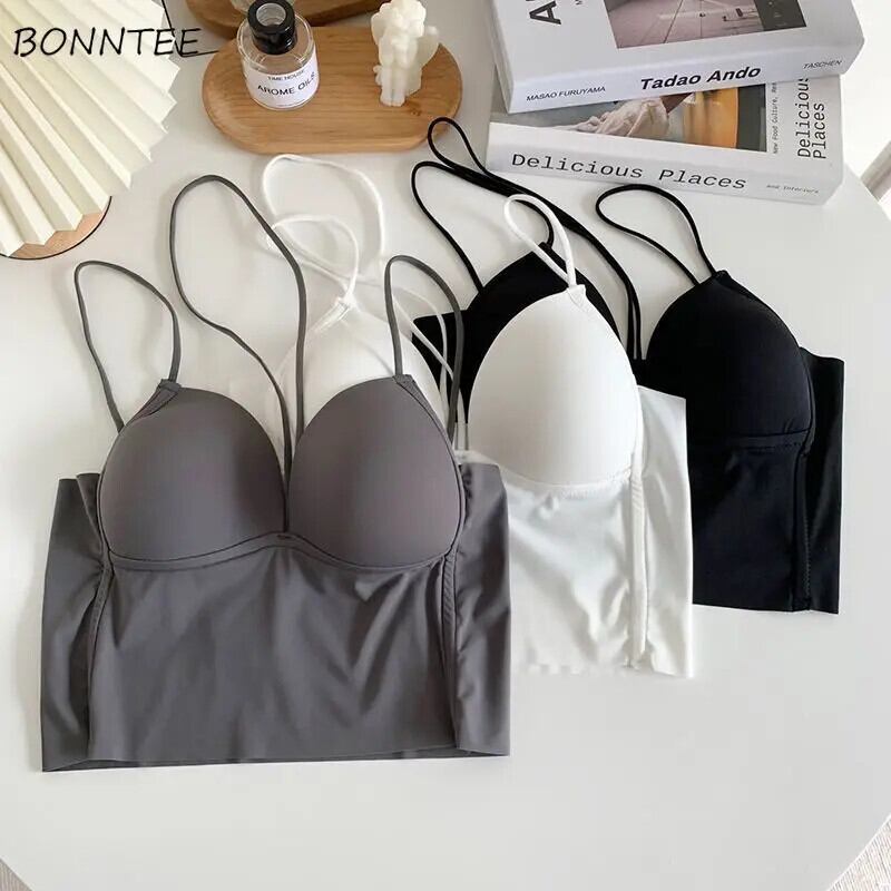 【新作】【送料無料】 セクシーなキャミソール女性固体ファッション背中の開いたシックなインナーオールマッチクロップトップス夏ガーリッシュカジュアルストリートパーティー休日オル 0269114694017