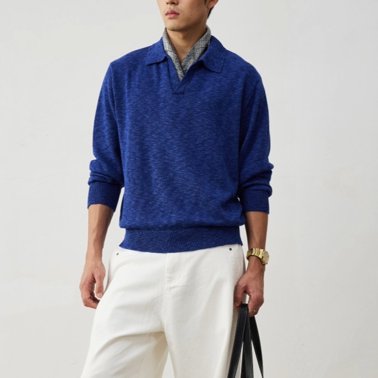 Open Collar Relaxed Shirt TB2547・画像2