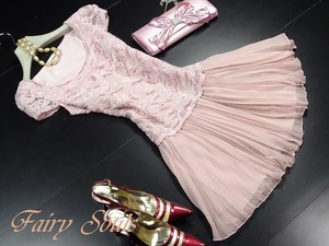 ★送料無料★9号☆ビ－ズ刺繍レ－ス＆プリ－ツワンピ－ス(OPN6135)