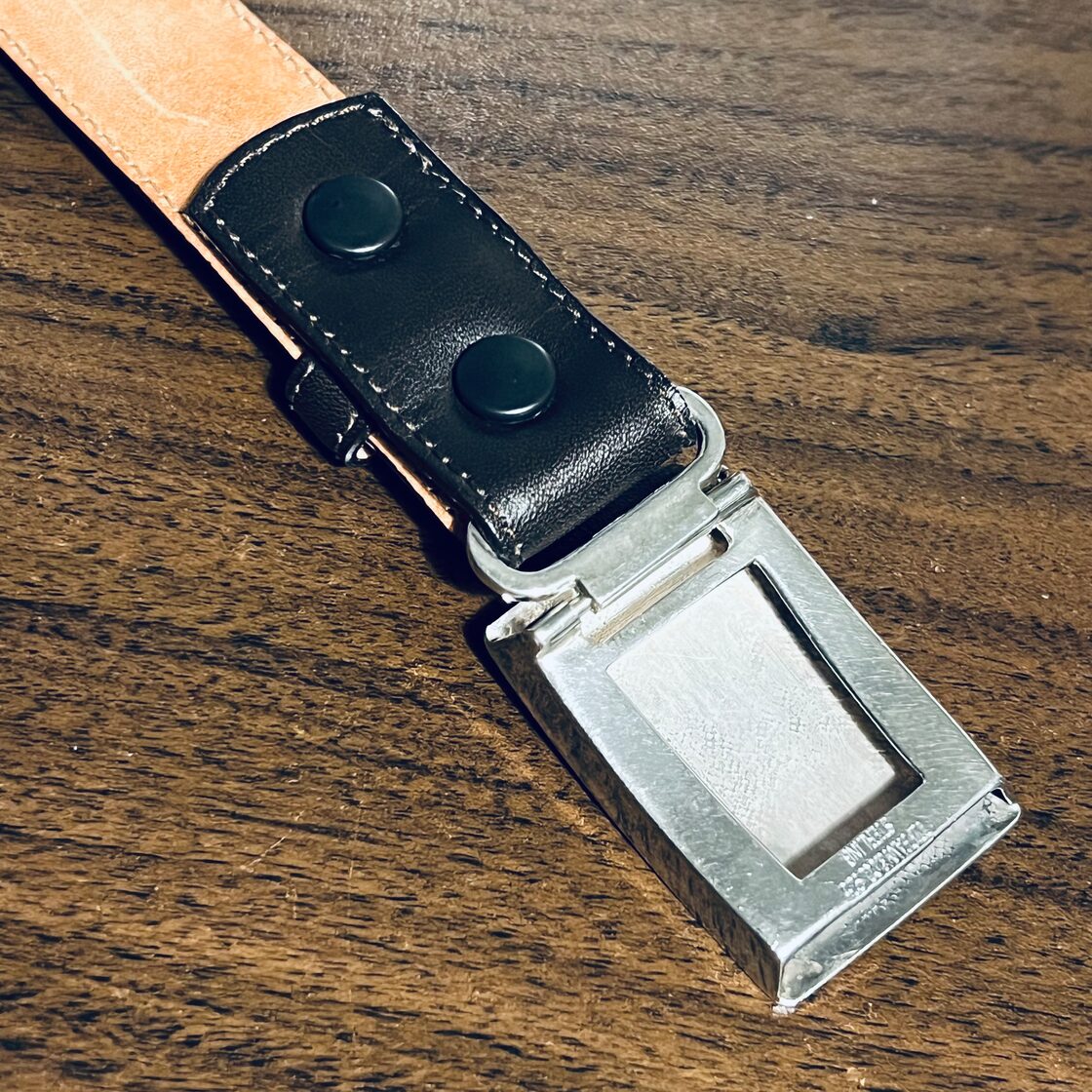 VINTAGE TIFFANY & CO. Engine Turned Slide Buckle Sterling Silver 
