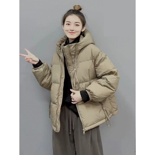 送料無料 ダウンジャケット レディース ダウンジャケット 秋 冬 レディース アウター 韓国ファッション カジュアル ワントーン 無地 3