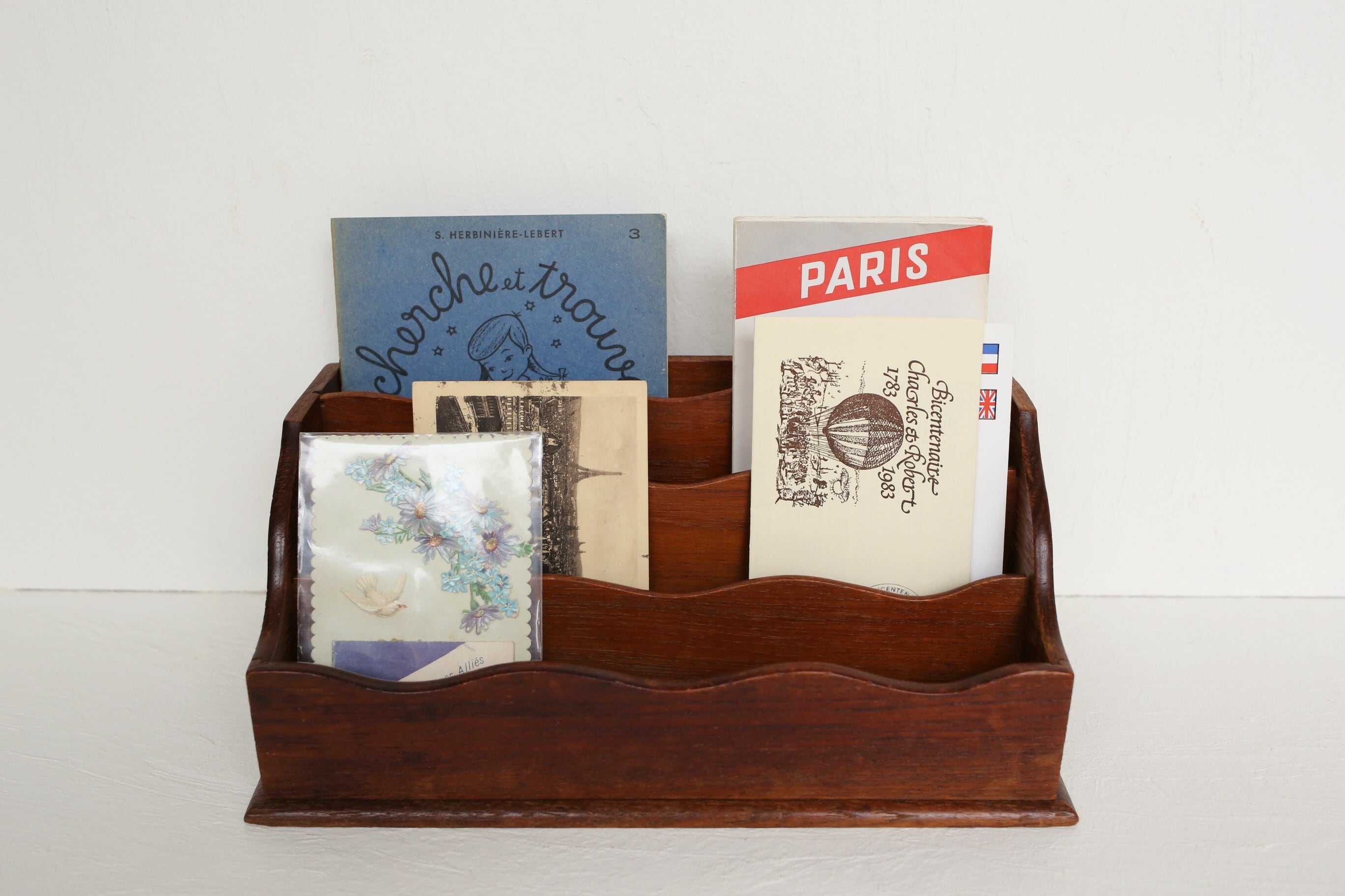 フランス アンティーク ヴィンテージ レターラック レタースタンド N-1186