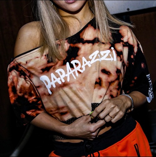Mesh Layered $-tag Tee【Tie-dye】