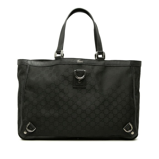 グッチ GGキャンバス アビー トートバッグ 293580 ブラック キャンバス レザー レディース GUCCI 中古