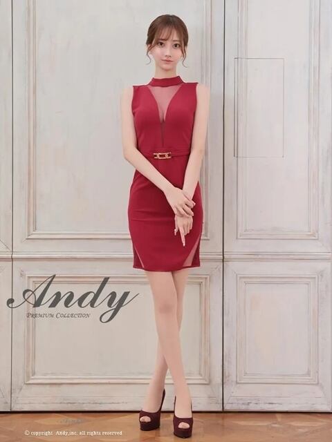 AN-ON2925 ドレス ピンクベージュ/赤/青/ネイビー Andyドレス｜ [Andy]AN-ON2925｜Andyドレス 公式通販