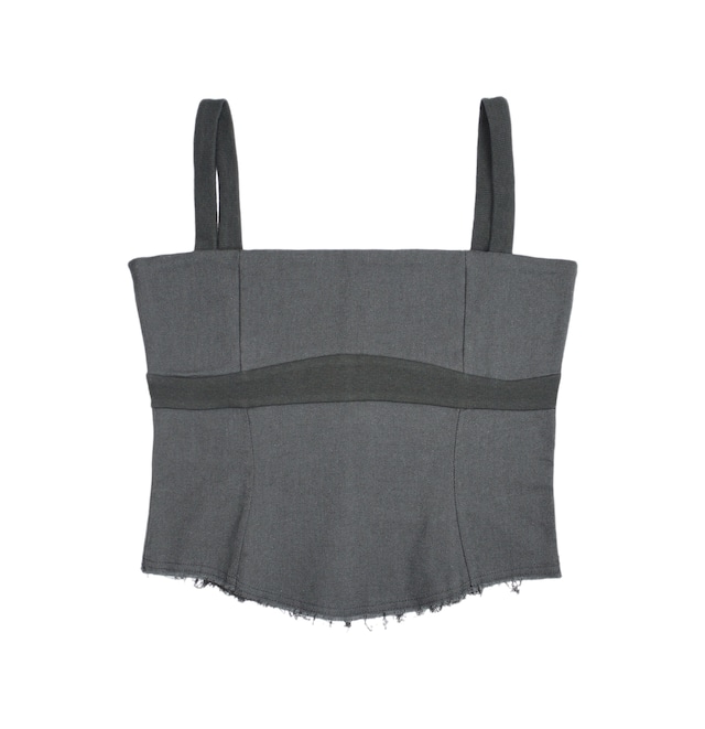 【bonnae】Ribbed sleeveless Gray