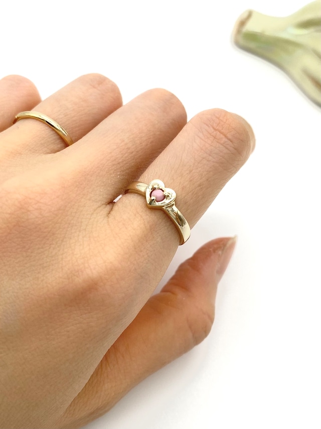 Courage ring | gold × antique pink