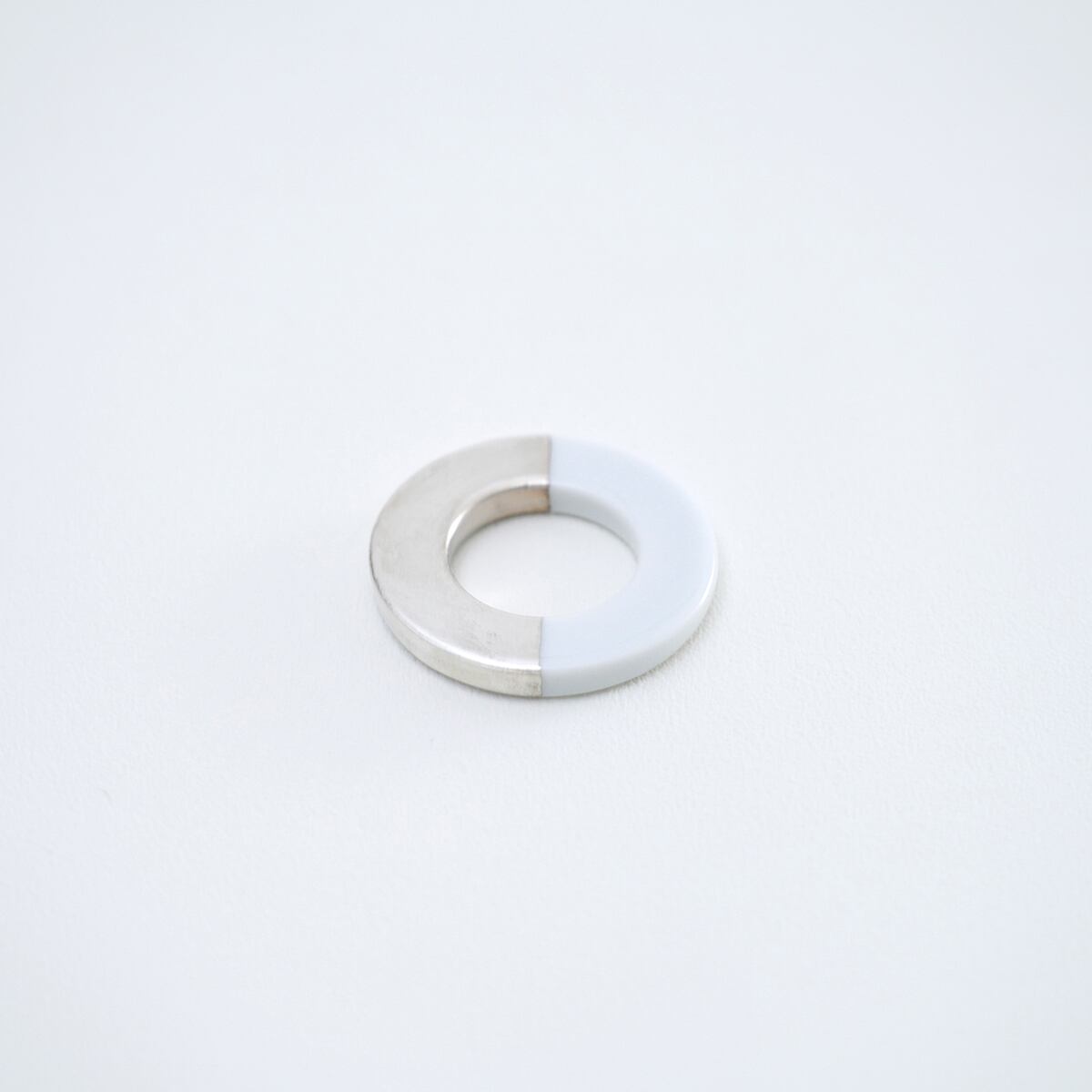 白磁銀彩 リング型カトラリーレスト(丸)箸置き