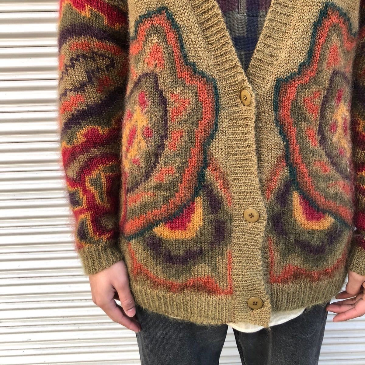 90s ELLEN TRACY エレントレイシーモヘアカーディガン セーター 90s ELLEN TRACY エレントレイシーモヘアカーディガン セーター
