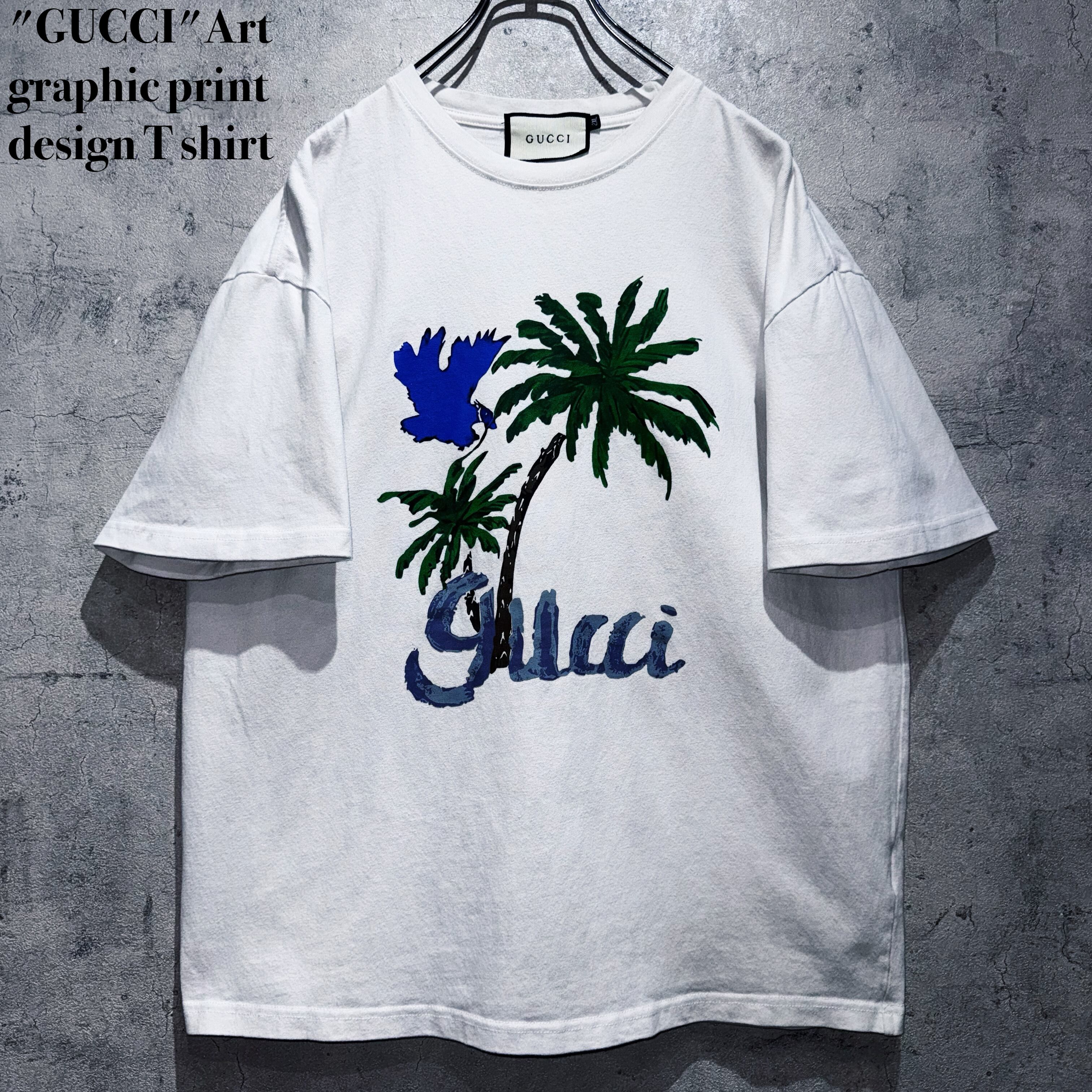 "GUCCI"Art graphic print design T shirt