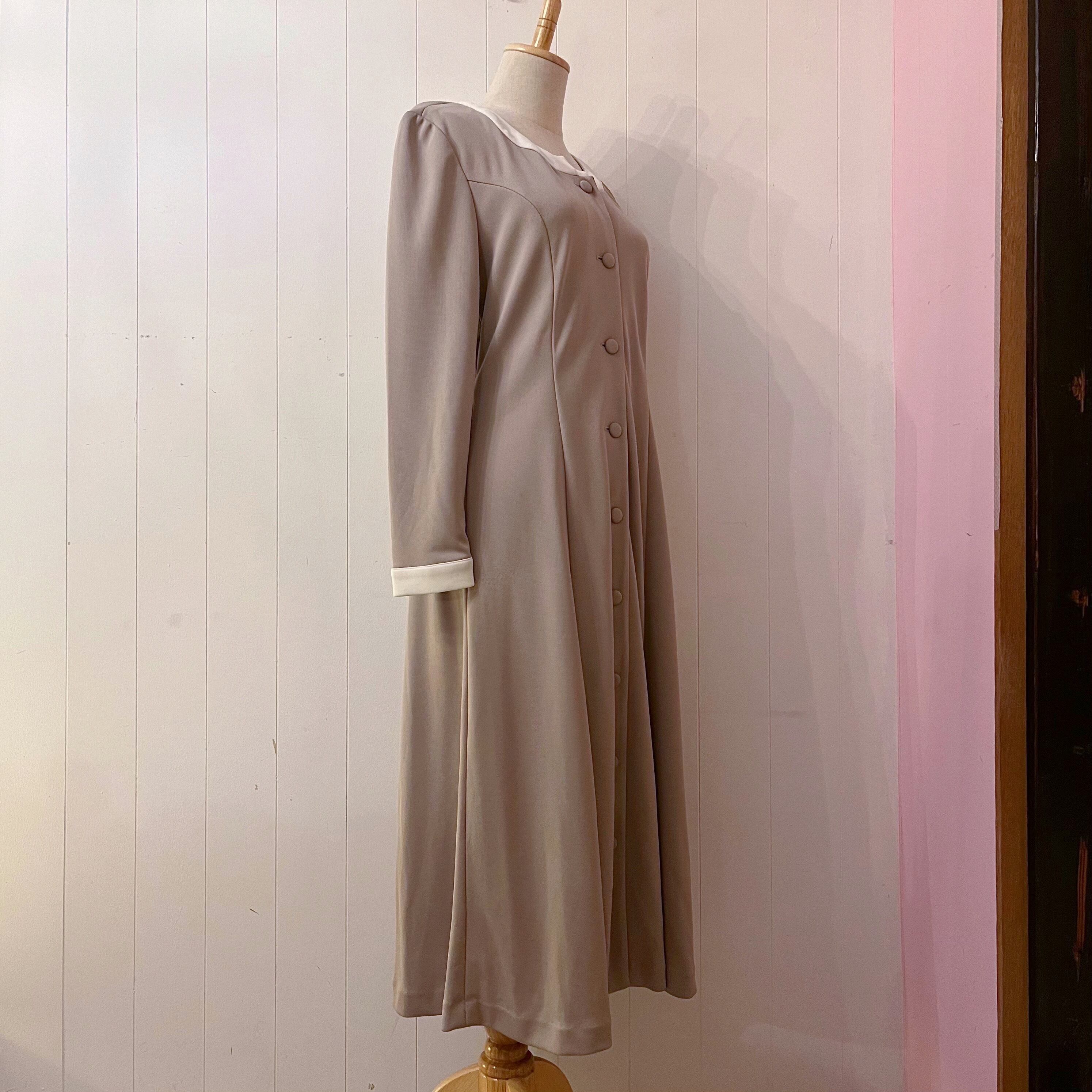 sand beige white cuffs one-piece