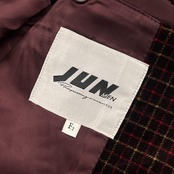 90s JUN MEN ジュンメン チェック ベロア ベルベット テーラードジャケット F2/マルチ メンズ ビンテージ
