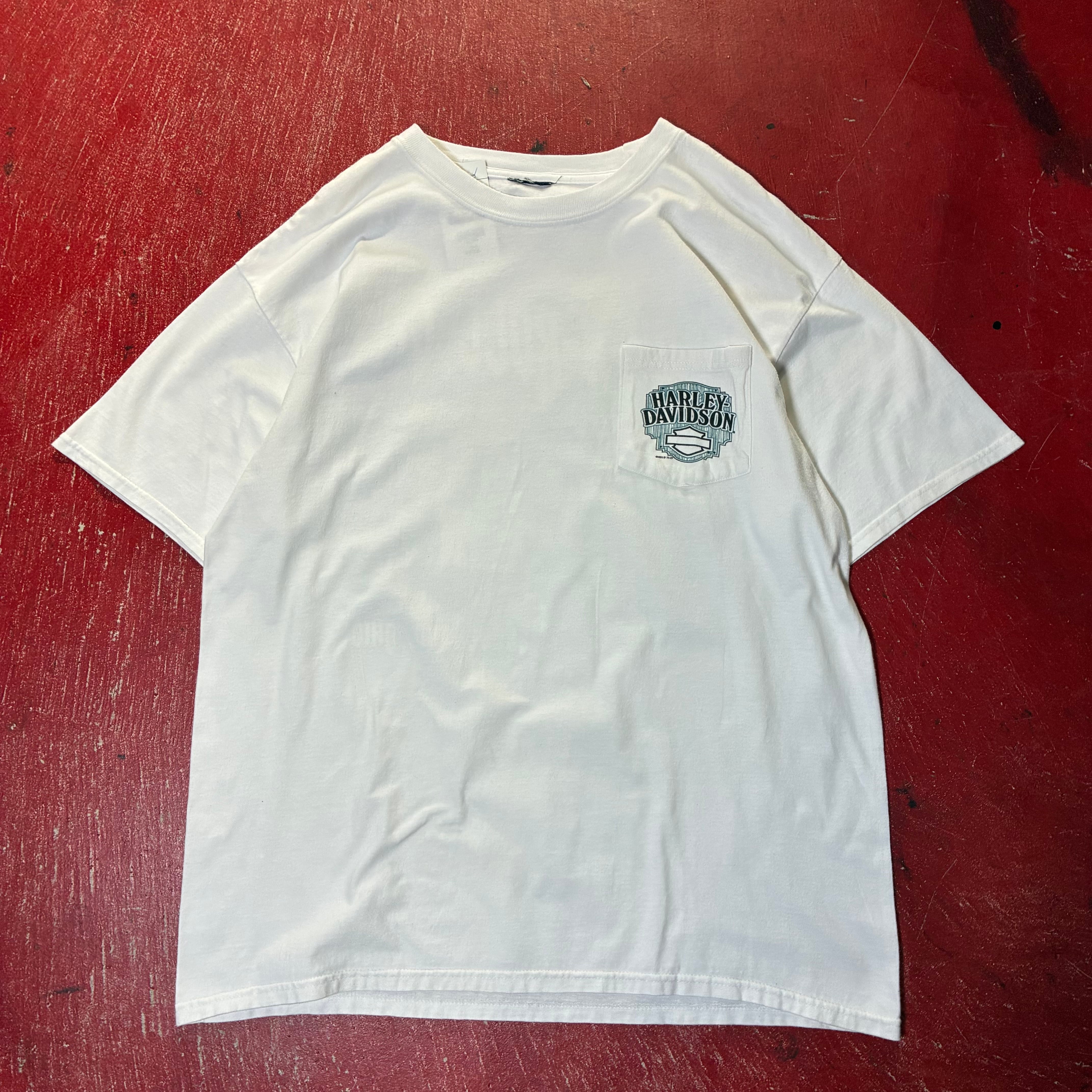 10s HARLEY-DAVIDSON T-shirt ハーレーダビッドソン Tシャツ 白