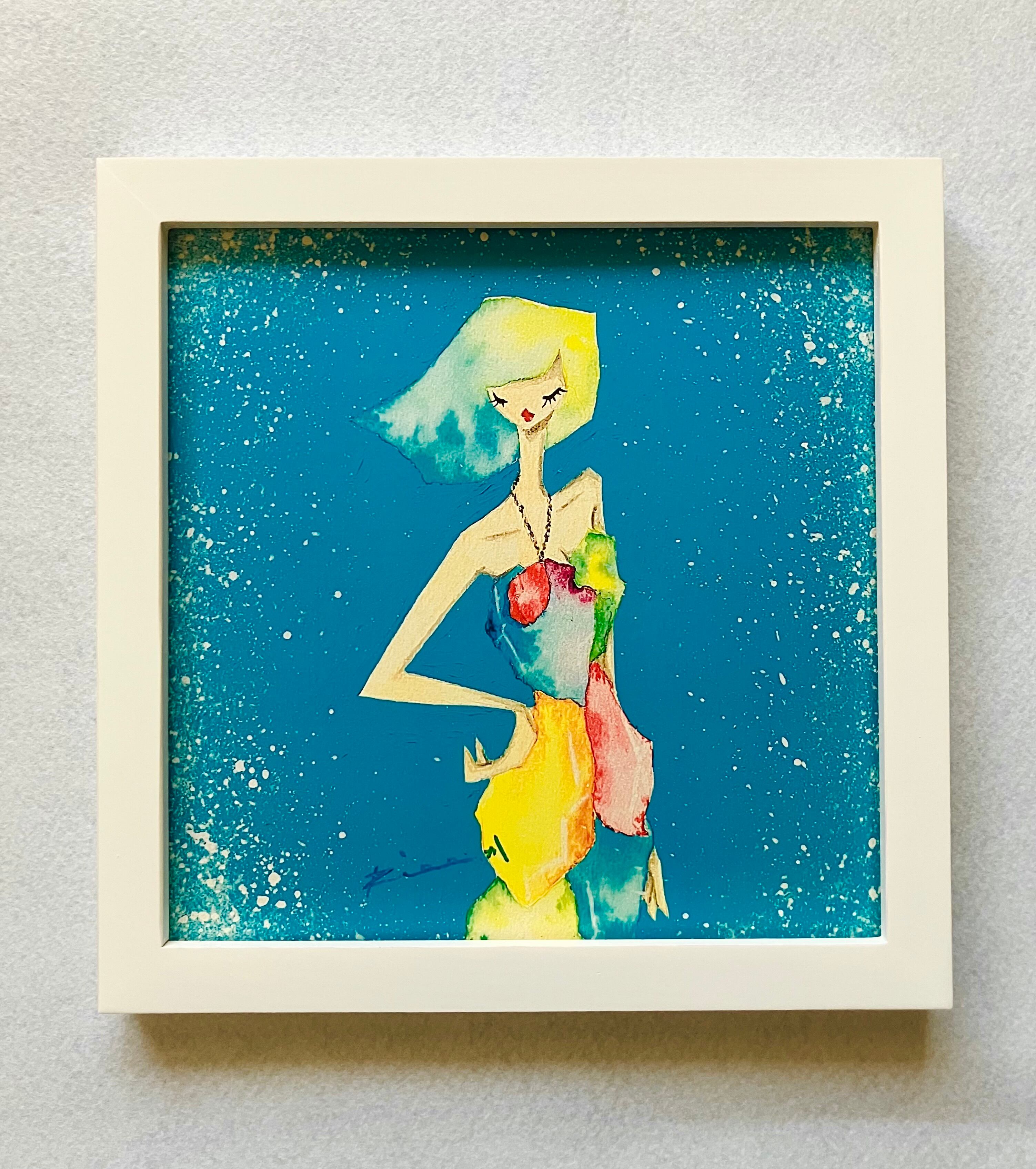 琥珀糖 ／ 20角額装複製画 アートポスター | Riee .か