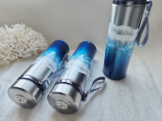 391.オーシャンレジンアート ステンレスボトル 1000ml