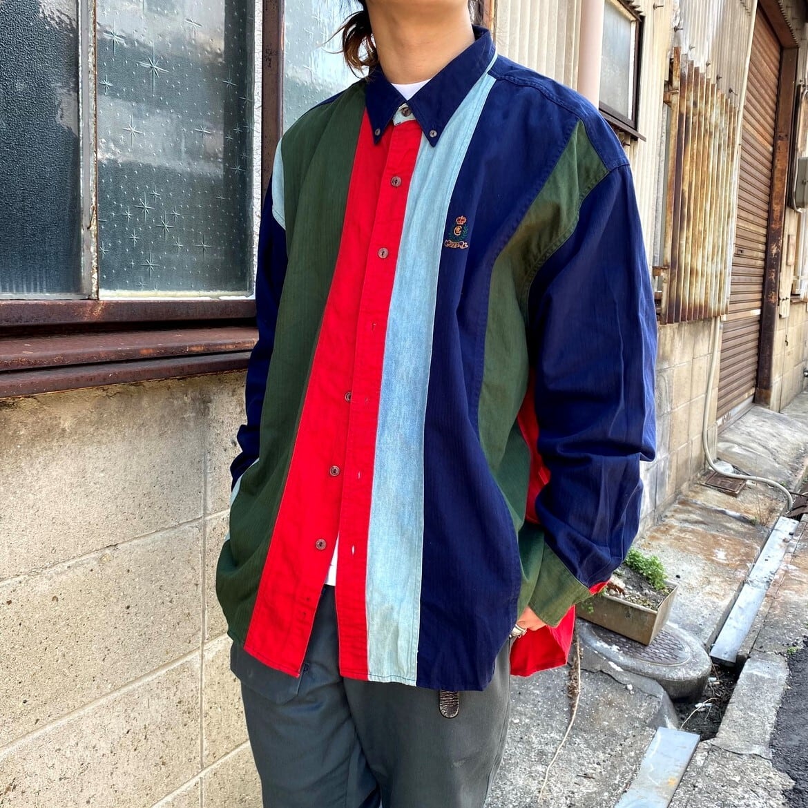 レアカラーRalphLaurenラルフローレン長袖BDシャツメンズsm水色Y2K - ten.eie.ng