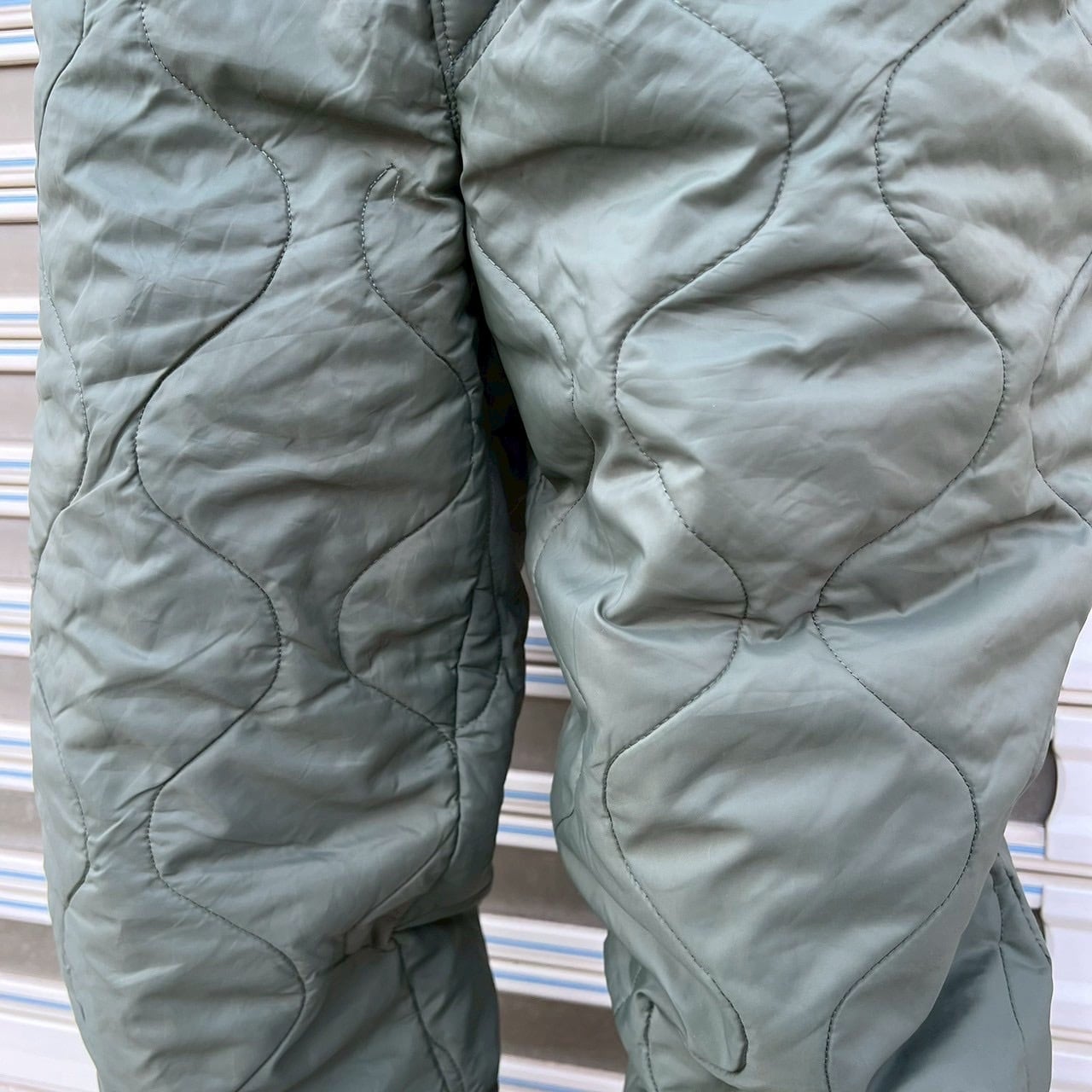 00s 米軍 実物 CWU-9/P ナイロン キルティング ライナーパンツ L