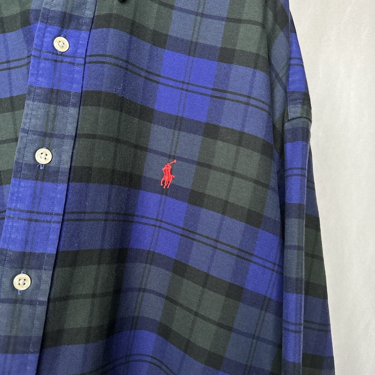 ラルフローレン BIGSHIRT チェックシャツ 刺繍ロゴ サイズ：XL 長袖