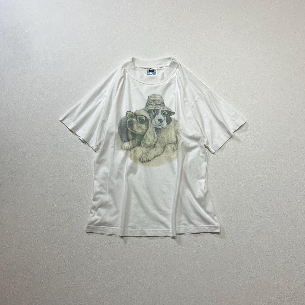 00s 犬 アニマル Tシャツ ホワイト S 古着