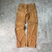20s ブラウン ダブルニー カーハート Carhartt 32×34