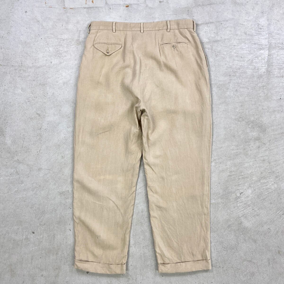 90年代 Polo by Ralph Lauren ポロバイラルフローレン 2タック リネン