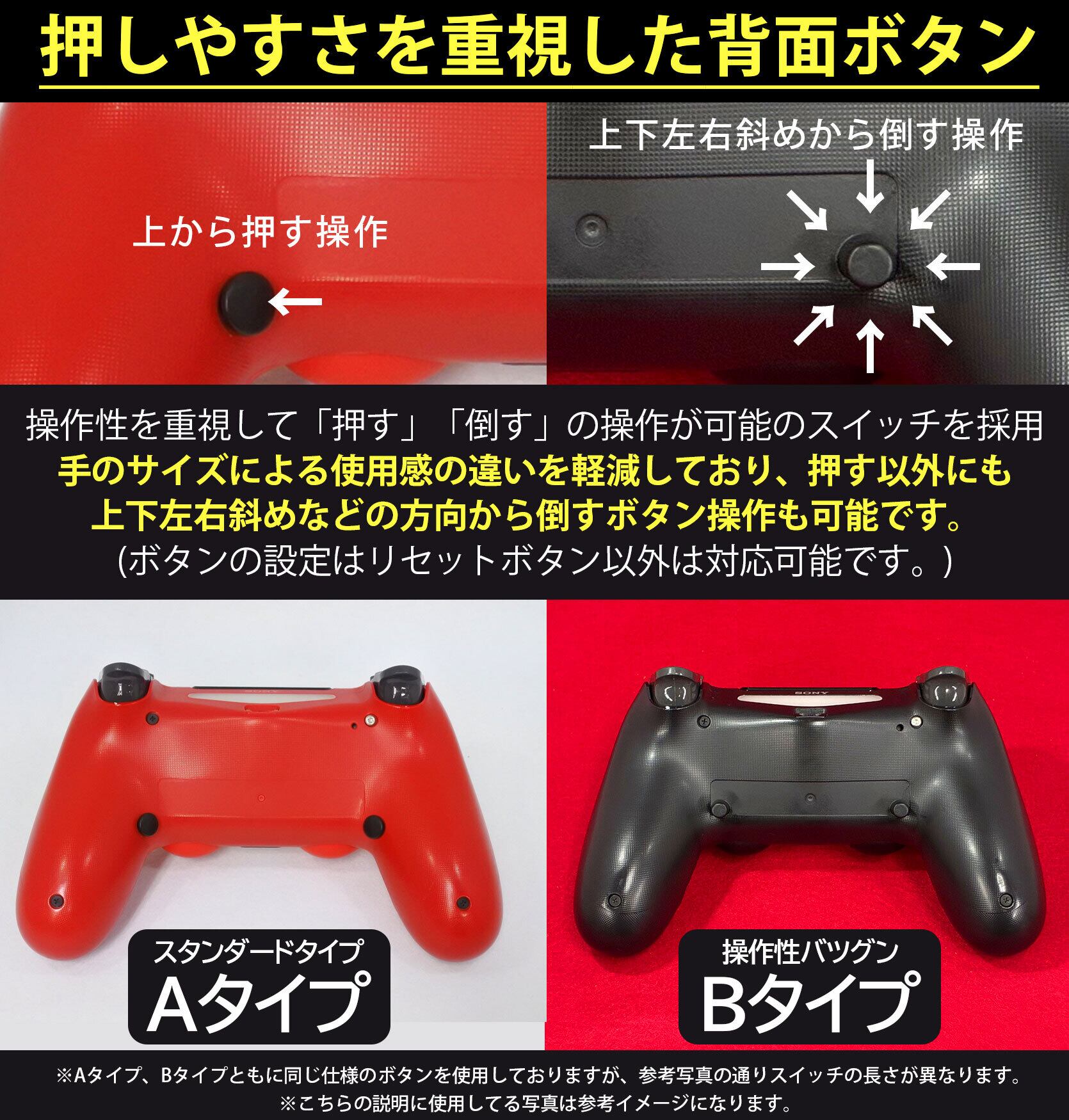 デュアルショック4用 選べる背面2ボタンセット（TMRセンサー