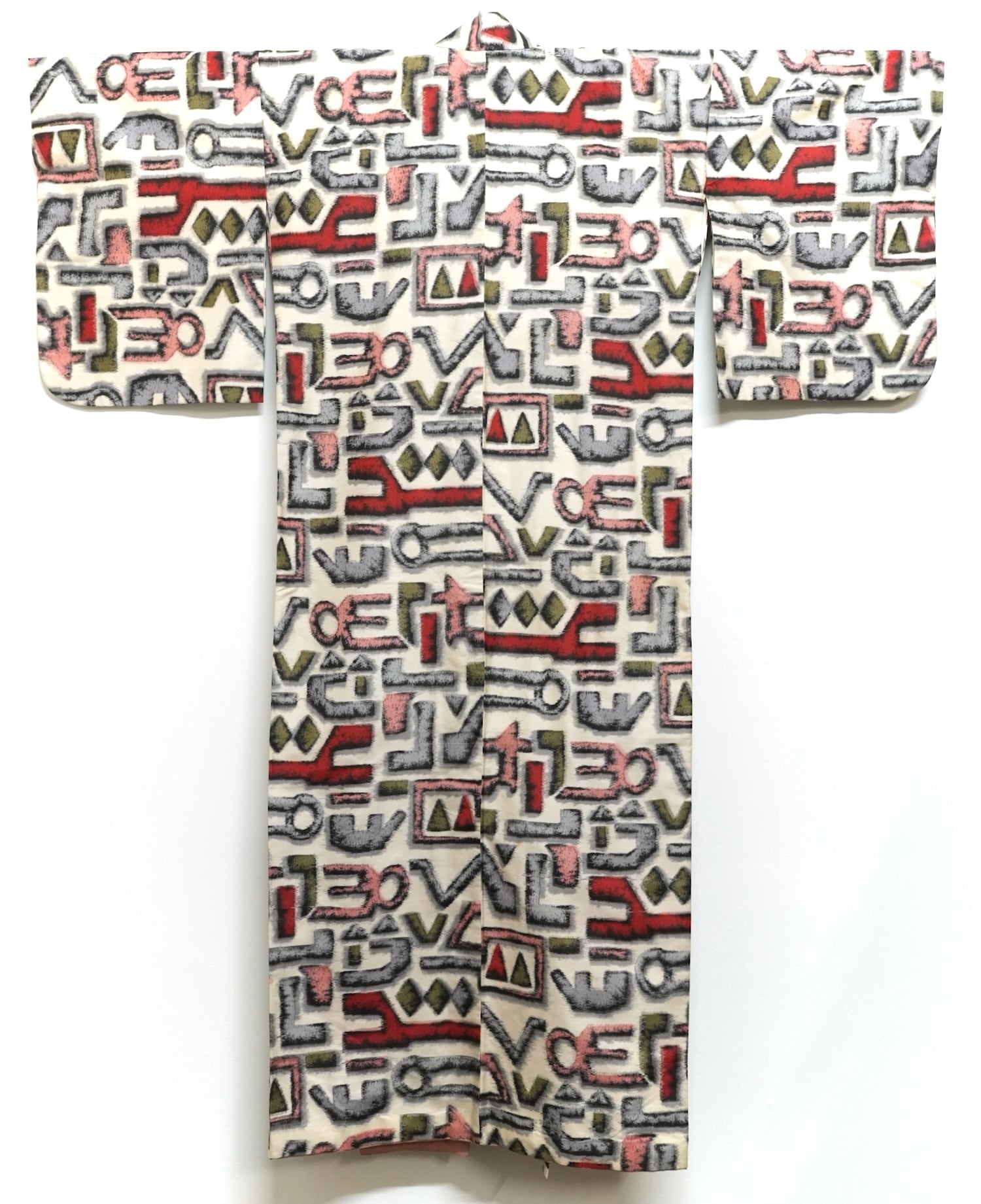 1871 筒描き 4幅 鳳凰 藍染 木綿 古布 明治〜大正 アンティーク