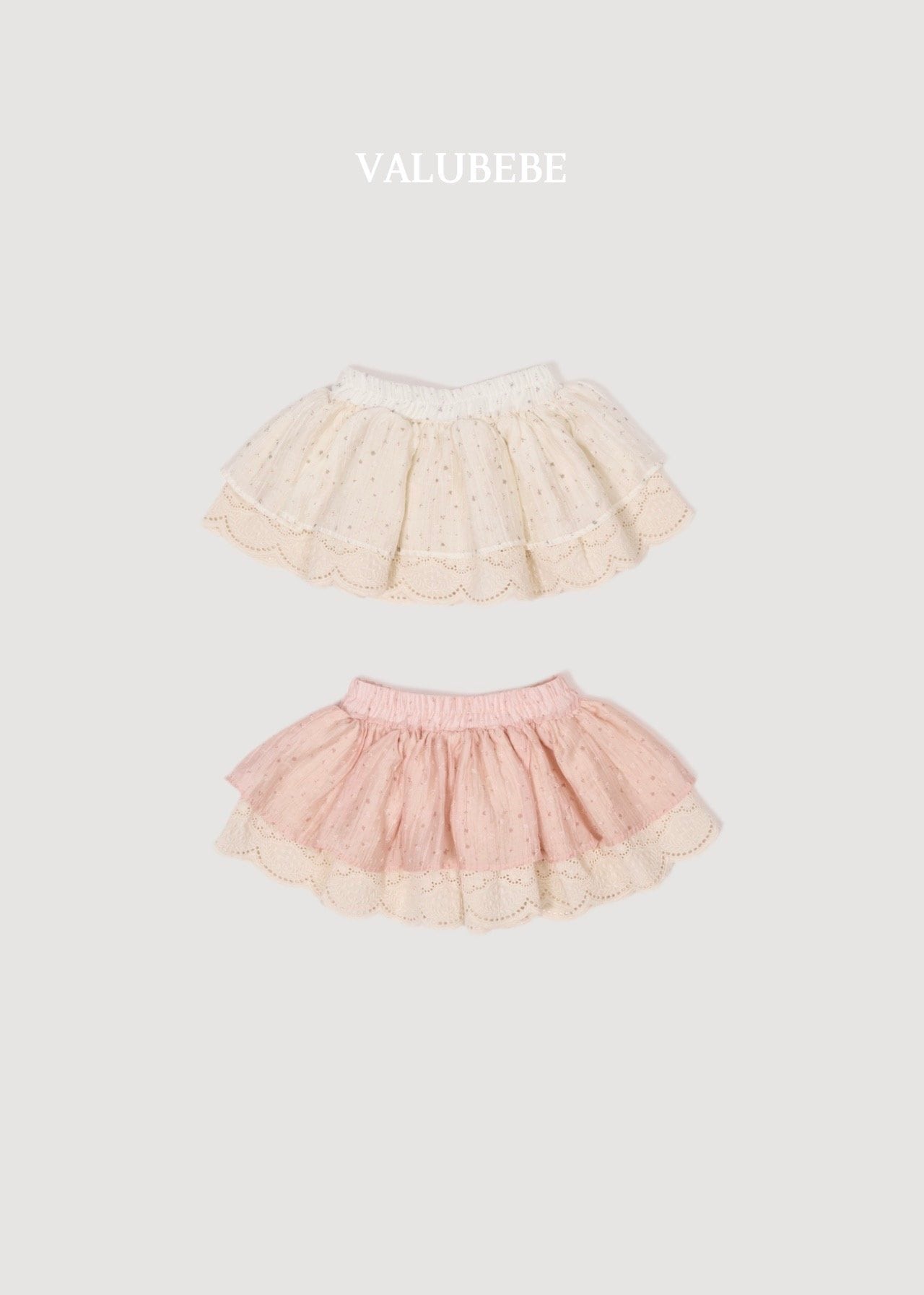 送料無料【予約】/ フラワー配色スカート/ valubebe