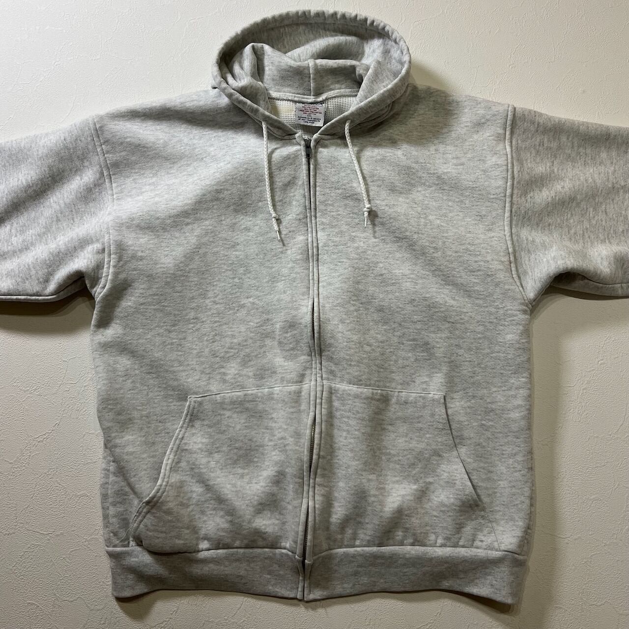 90s PLUMA ダブルフェイス 裏サーマル 無地 ジップフーディー パーカー