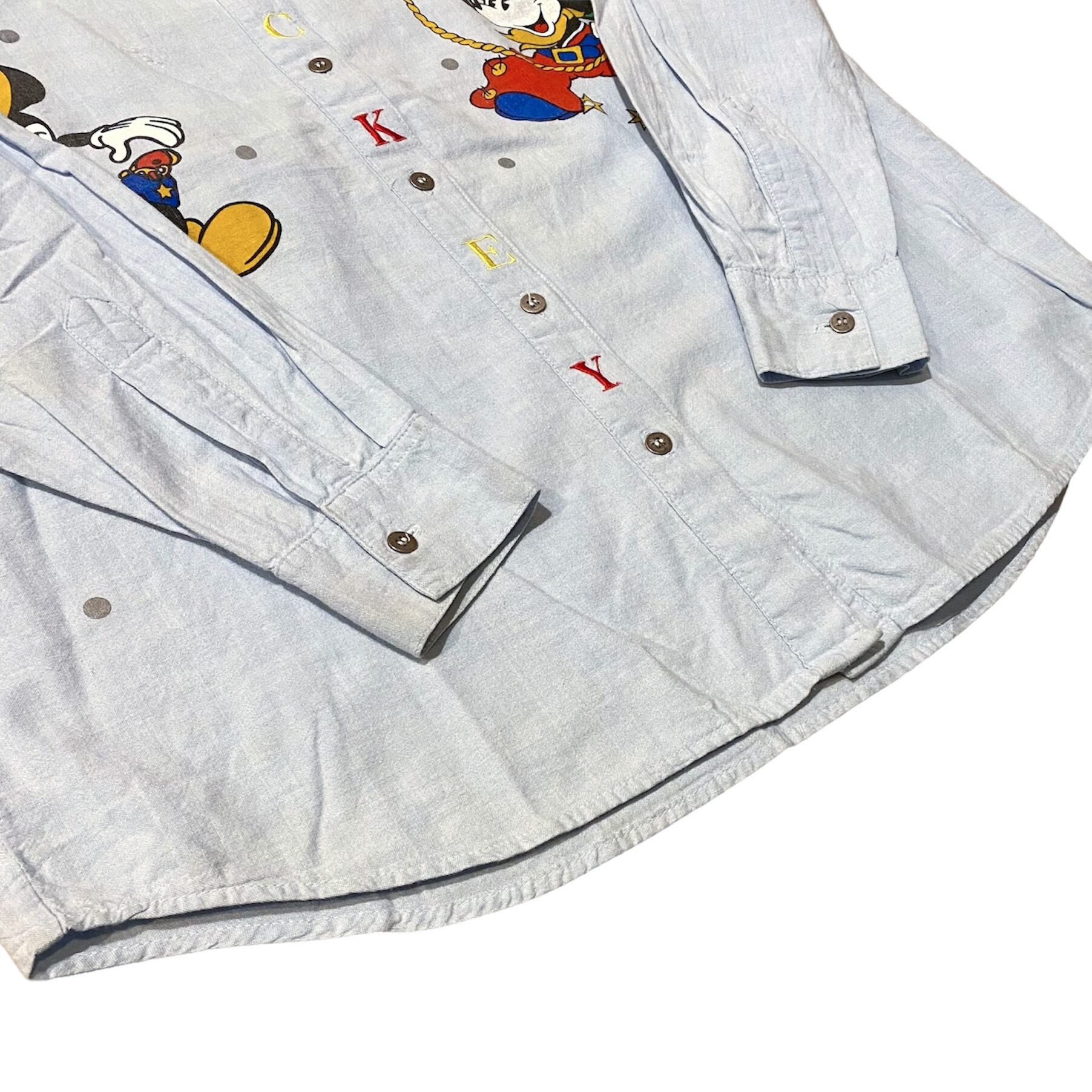 ミッキーマウス生誕90周年記念　ウエスタンシャツ　サイズL　 送料無料
