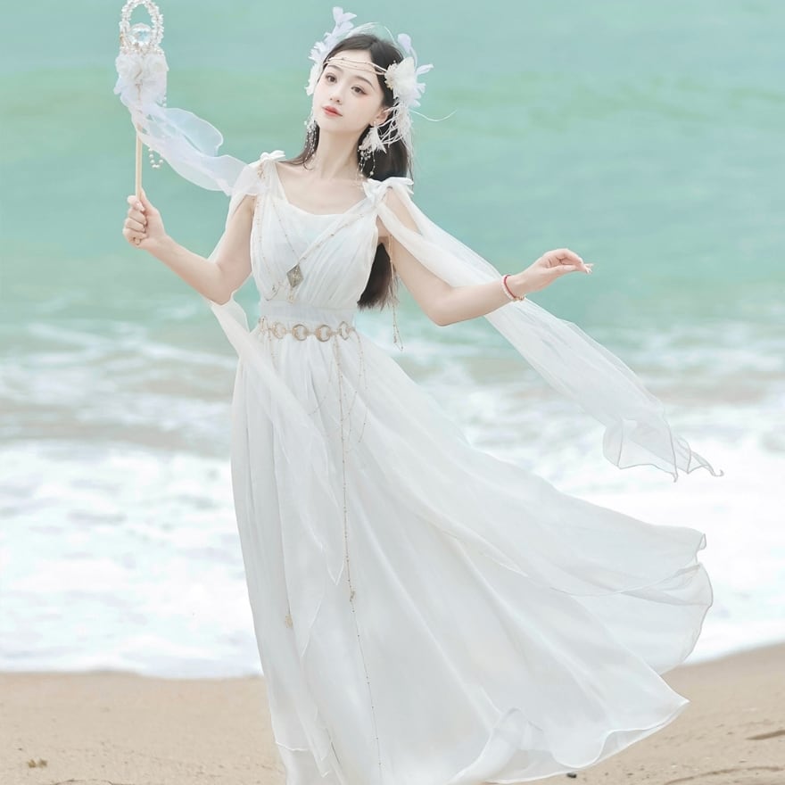 【かりん】ホワイトゴスロリドレス　Mサイズ f8046801ec73ce6140442bf3f06575