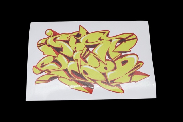 【yellow】グラフ転写ステッカー/arrow