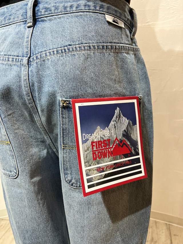 新色　FIRST DOWN 　BAGGY FIT JEAN  DENIM 通年 ワイドシルエット