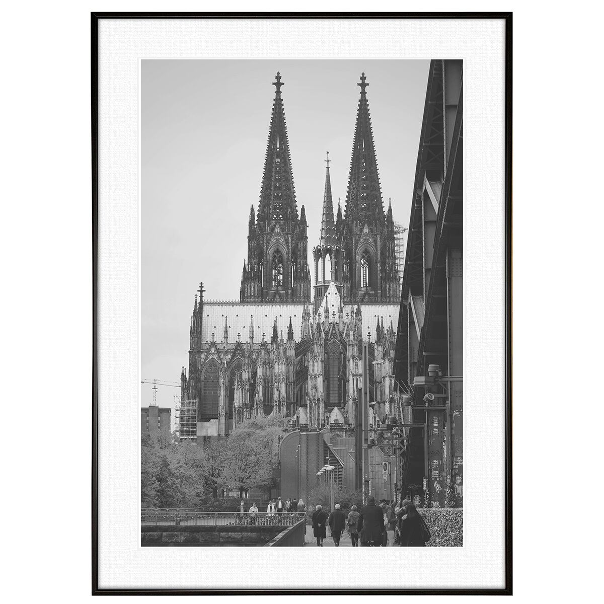 ドイツ写真 ケルン大聖堂 インテリアアートポスター額装 AS1558