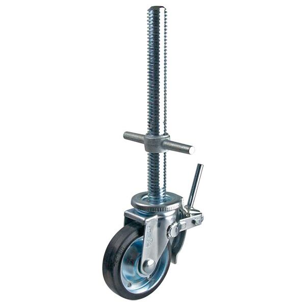 足場用キャスター　4 足場用ジャッキ付（SCJ）キャスター SCJ-130VS タイヤ直径130mm 2個
