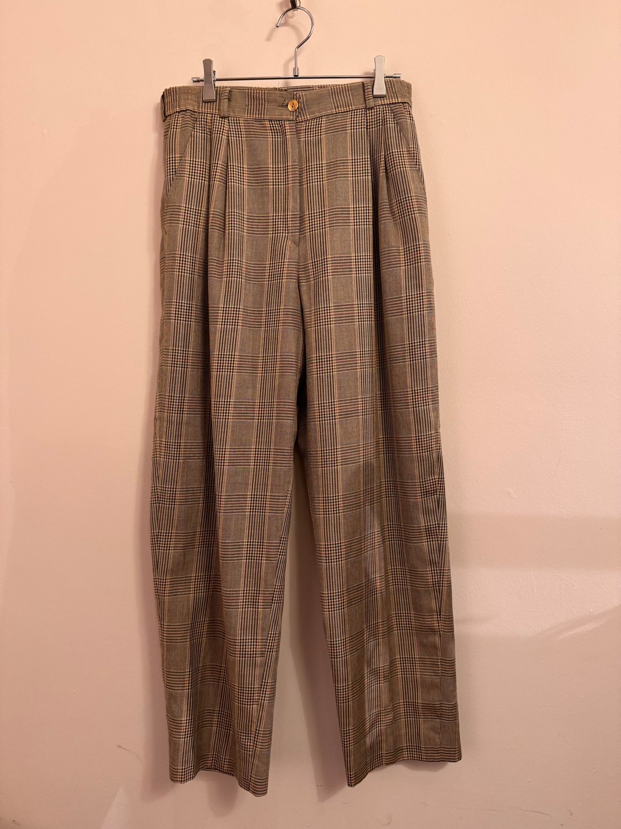 1980's MADELEINE Vintage West Germany チェックスラックスパンツ